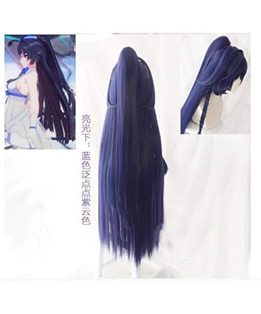 Anime Honkai Impact 3 Raiden Mei Cosplay Wig - Long Purple Synthetic Hair with Ponytail & Cap for Adults - Buy Online on GoSupps.com