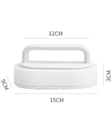korvre Handle Bath Tub Scrubber Soap Scum Remover for Shower Scrubbers Non Scratch Scrub Cleaning Sponge Bathroom Scouring Pads White - Buy Online on GoSupps.com