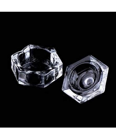Nail Crystal Cup Glass Dappen Dish Cup Nail Art Acrylic Liquid Powderstyling Tool Nail dust Collector Clear - Buy Online on GoSupps.com