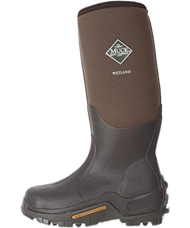 Muck Wetland Rubber Premium Men's Field Boots 10 Brown