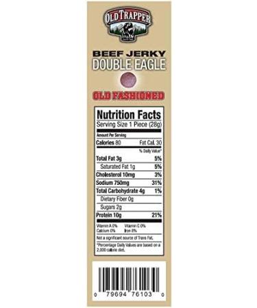 Old Trapper Old Fashioned Double Eagle Beef Jerky - Pack of 2 with Bonus Old Trapper Magnet by Lyza's Sweets & Treats - Buy Online on GoSupps.com