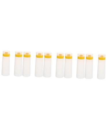 Zerodeko 10 Pcs Squeeze Sauce Bottle Plastic Jam Ketchup 17X6X6CMx5pcs Yellowx5pcs