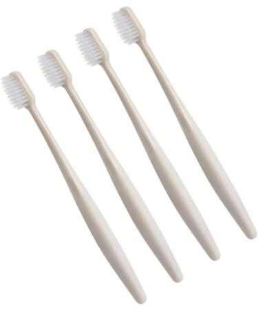 Eco-Friendly Sewoart Toothbrush Set - 4 Pack for Women Toddlers & Adults - Sustainable Khaki Household Brushes - Buy Online on GoSupps.com