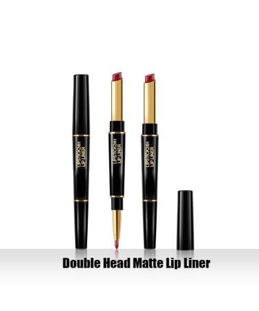 2-in-1 Waterproof Lipstick & Lip Liner Set - Long Lasting Matte Finish | 12 Colors - Mashpptuli #10 - Buy Online on GoSupps.com