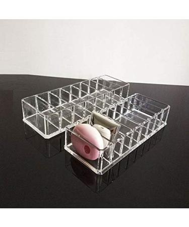 Anncus Clear Acrylic Makeup Organizer Powder Storage Box Lipstick Holder Eye Shadow Case Women Jewelry Cosmetic Box Air Cushion Box - (Color: 25x5x8.5 cm) - Buy Online on GoSupps.com