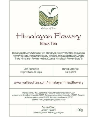 Himalayan Finest Flowery Tea Nepal - Nepalese Pure Loose Leaf Tea - Similar To Darjeeling But More 100g Himanlayan 100 g - Buy Online on GoSupps.com