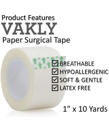 Pack of 6 Rolls Paper Surgical Tape 1 x 10 Yards - Lightweight, Breathable, Self-Adhesive, Latex-Free Bandage Tape - Buy Online on GoSupps.com