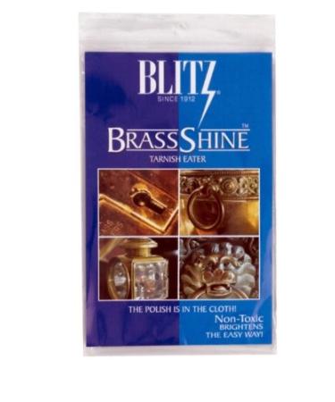 Blitz Brass Copper Tarnish Eater Shine Cleaner Cloth - No Messy Paste or Odor - Shower Head Faucet - OEM Authentic