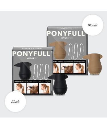 Kitsch PONYFULL Ponytail Volume Enhancer - Dark Brunette/Black - Volumizing Tool for Fine Hair - Adds Volume & Lift - Perfect for Daily & Occasional Styles - Buy Online on GoSupps.com