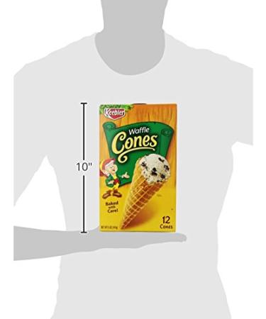 Keebler Waffle Ice Cream Cones 12 Count Box, 5 Ounce (Pack of 12) - Delicious Treats for Desserts and Snacks - Buy Online on GoSupps.com