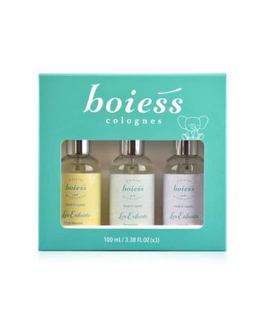 Boiess Colognes For Moms, Babies & Kids | Natural Eau de Cologne | White Blossom, Lavanda & Poppymint | Clean & Fresh Scent | Fragrance For Soft & Sensitive Skin | Pack of 3(100ml x 3)