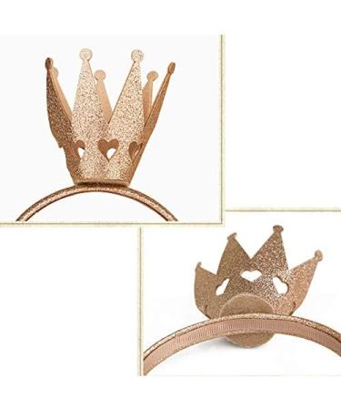 Girls Shiny Crown Hairband Princess Alice Bands For Women Baby Kids Toddler Party Birthday Rhinestone Headwear Gold Silver Hot Pink (3-pieces) - Buy Online on GoSupps.com