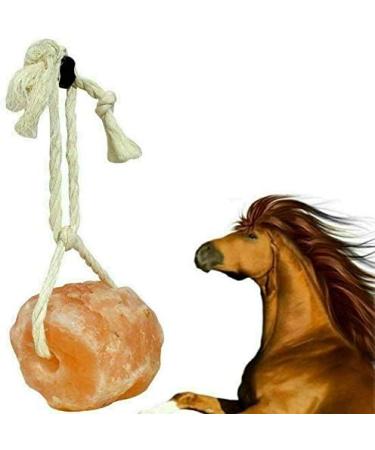 Horses Lick Natural Pink Salt Natural shape salt with strong hanging Rope | Suitable for all Animals | 1-2KG - Buy Online on GoSupps.com