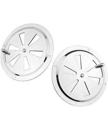 iSure Marine 4 inch Round Butterfly Air Vent Plate 2 Pack - 316 Stainless Steel for Boat Cabin Ventilation - Buy Online on GoSupps.com