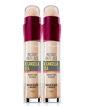 Maybelline New York Age Corrector with Goji Berries and Haloxyl covers dark circles and small wrinkles 2 pieces 02 Nude