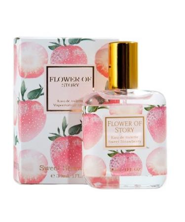 Flower Story Girl Student Perfume Fruit Fragrance Fresh Fragrance Fresh Natural Lasting Eau de Toilette 1 Fl Oz (30 Strawberries) 0.98 Ounce (Pack of 1) Strawberries