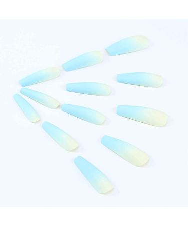 Brishow Coffin Artificial Nails - Long Gradient Ballerina Acrylic Press-On Nails (24pcs) for Women & Girls - Perfect for International Shipping - Buy Online on GoSupps.com