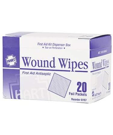 Antiseptic Wound Wipes - Pack of 20 | Disinfectant Cleansing Towels - Buy Online on GoSupps.com