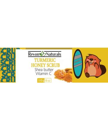Revon Naturals Turmeric & Honey Scrub - Natural Body Exfoliator with Shea Butter & Vitamin C | Nourish & Moisturize Dry Skin Internationally - Buy Online on GoSupps.com