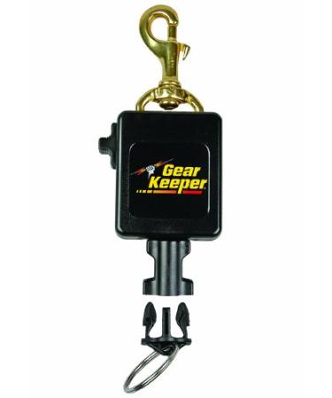 Hammerhead Industries Gear Keeper Locking Scuba Console Retractor  For Securing a Console at the Hip or Chest Area  Available in Various Mounting Options - Made in USA Brass Bolt