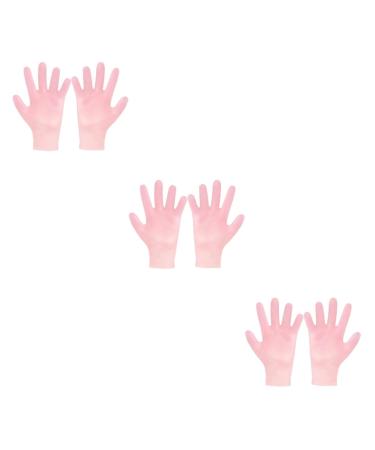 Healeved 3 Pairs Water Proof Sun Protection Pink exfoliating Hand Gloves exfoliating Gloves Green Faux Fur scrunchies Soft Cosmetic Gloves moisturizing whitening