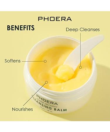 ABRUS PHOERA Makeup Remover Balm - Vegan Melt Away Cleansing Balm (20g) - Buy Online on GoSupps.com