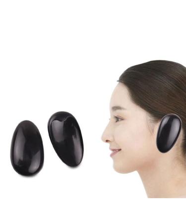 10 Pairs Black Plastic Hair Dye Earmuffs - Salon Hair Coloring Ear Protectors for Professional Hairdressing at Home & Barber Shop - Buy Online on GoSupps.com