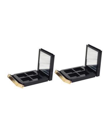 Mipcase 2pcs Eye Shadow Box Highlighters Empty Lipstick Case Eye Shadow Palettes Travel Phnom Penh Filling