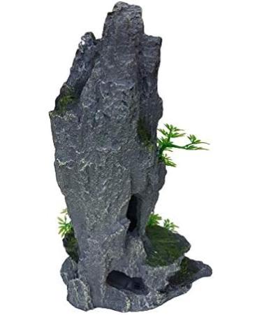 Aquariumh2o Rock Peak With Plants Aquarium Ornament for aquariums and fishtanks decor - Buy Online on GoSupps.com