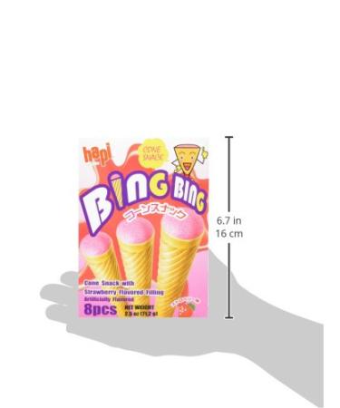 Hapi Bing Bing Cone Snack - 2.51 oz (Strawberry Filled) | Delicious Treat - Buy Online on GoSupps.com