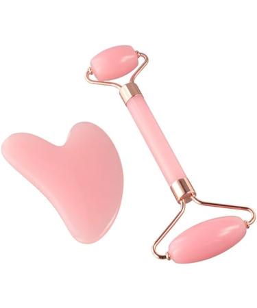 Shop Pink Jade Roller & Gua Sha Set - Natural Facial Tools for Skin Care | Ideal for Men & Women - Buy Online on GoSupps.com