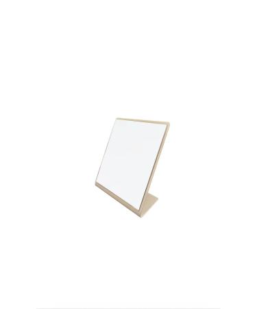 ATBMOMENTSS Modern White Makeup Mirror  Free-Standing and SINGELE-Sided SELF-Portrait Mirror Desk Mirror for Bedroom BATHROON  Office Dorm