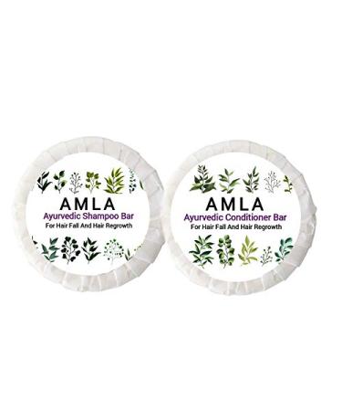 Amla Ayurvedic Shampoo Bar Set - Nourishing Shampoo & Conditioner for All Hair Types | International Shipping Available - Buy Online on GoSupps.com