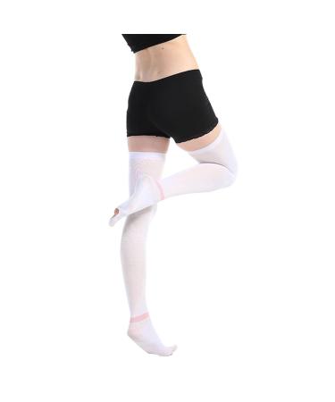 Fyearfly Compression Stockings - 15-20 mmHg Breathable Thigh High Support Stockings for Optimal Comfort - White - Buy Online on GoSupps.com