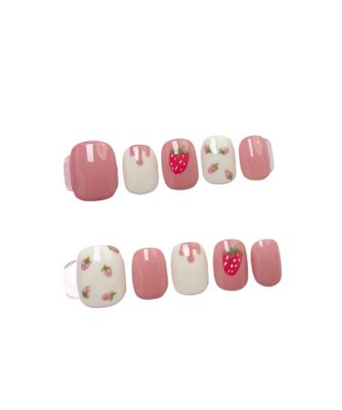 Detachable Handmade false nails with design dopamine bubble love girl press on Nail enhancement false nails (Color : 13 Size : XS)