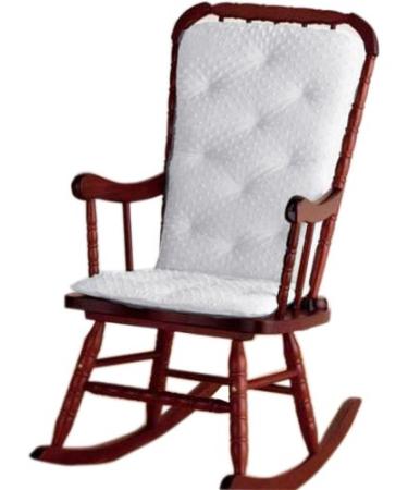 Baby Doll Bedding Heavenly Soft Adult Rocking Chair Pad, White (Chair is not Included with The Product)