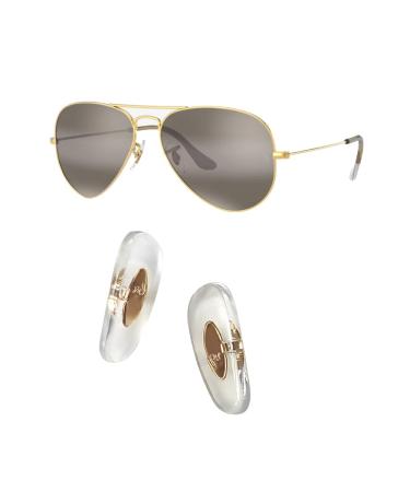 HiCycle2 Replacement Nose Pads for Ray-ban Aviator RB3025 RB3016 RB3026 RB3447 RB4263 RB3548 RB3716 RB3816 RB3548N Sunglasses Repair Kits Clip-on Bonus Sunglasses cloth (16mm Gold) 16mm Gold