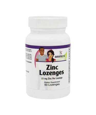 BariatricPal 15mg Zinc + Vitamin C - Lemon Flavored Lozenges (60 Count)
