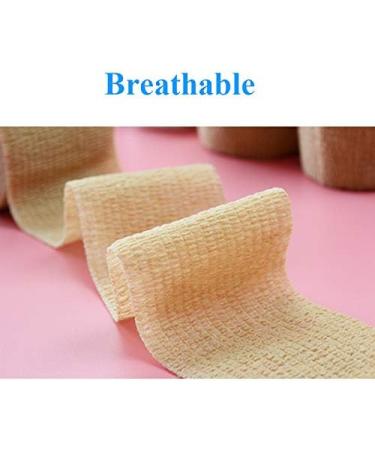 Self Adhesive Bandage Wrap - 5 Yards Tape for Sports Injuries - 4 Pack - Buy Online on GoSupps.com