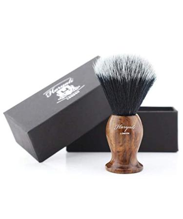 Haryali London shaving brush vegan with wooden handle shaving brush roof hair imitation - shaving brushes synthetic shaving brush set vegan shaving brush for wet shaving - accessories for men and women