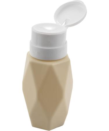 RIYAN Beige Rhombus Nail Art Pump Dispenser Empty 200ML Bottle Acrylic Gel Polish Remover Cleaner Liquid Container Storage Manicure Tool - Buy Online on GoSupps.com