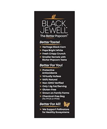 Black Jewell Hulless Microwave Popcorn - No Salt, No Oil - 10.5 oz (Pack of 1) - Buy Online on GoSupps.com