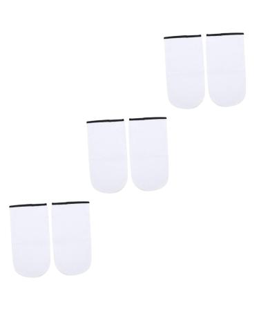 minkissy Hand Wax Treatment 6 Pairs Hand Treatment Mitts Moisturizing Gloves Gel Gloves Skin Care Gloves Bath Gloves Mittens Cold Gloves Wax Gloves Bath Treatment Mitt Hand Wax White Soft