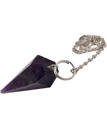 Amethyst Gemstone Dowsing Pendulum - Handcrafted Healing Crystal for Scrying and Witchcraft Supplies - Buy Online on GoSupps.com