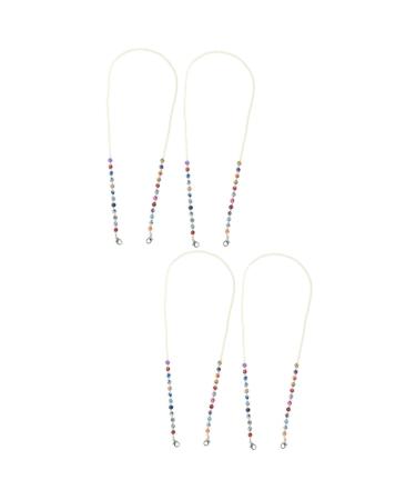 Gatuida 4pcs Mask Anti-drop Chain Shot Glasses Beads Polymer Clay Child Multipurpose