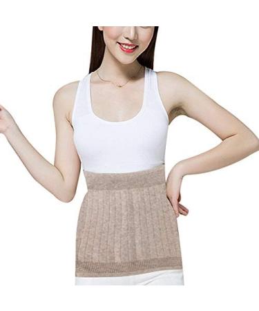Unisex Cashmere Waist Warmer - Soft Wool Warming Belt for Lower Back Support | Elastic Comfort in Camel - Buy Online on GoSupps.com