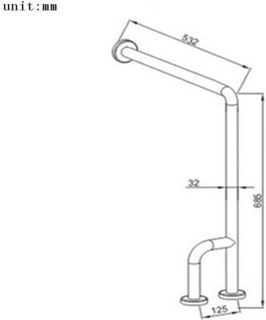 Grab Bars Non-Slip Stainless Steel Floor Handrail Support Handrail Toilet Old Man Balance Grab Bar - Buy Online on GoSupps.com