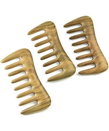 GRARRO Wide Tooth Hair Comb - Natural Wood Comb for Curly Hair - No Static Sandalwood Hair Pick Wooden Comb for Detangling - Buy Online on GoSupps.com