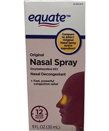 Equate Original Nasal Spray Oxymetazoline Hydrochloride 1oz Compare to Afrin Original
