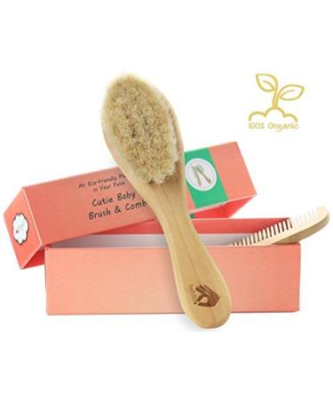 Natural Soft Newborn Baby Brush Set with Goat Hair Bristles and Eco-Friendly Wood Handle - Buy Online on GoSupps.com
